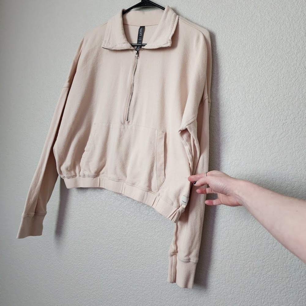 VUORI Restore 1/2 Zip Pullover French Terry Sweatshirt Dusk Pink athleisure S - Picture 5 of 5